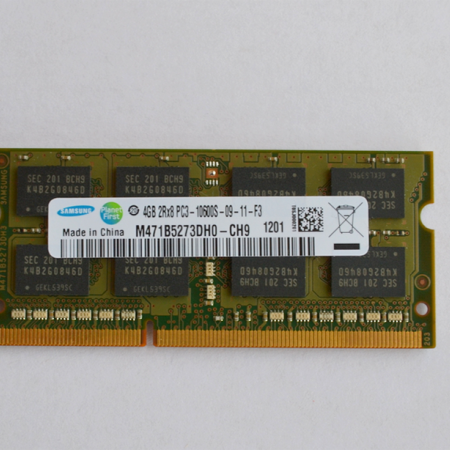 Оперативная память для ноутбука Samsung 4gb DDR-3 внешний вид